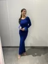 Vestido Carla Plumas Azul