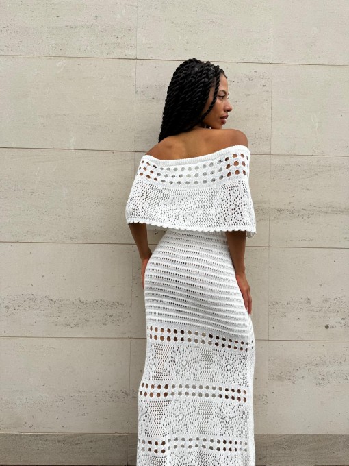 Vestido Menorca Crochet Blanco