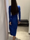 Vestido Velar Azul Manga Larga