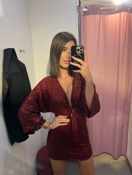 Vestido Sofía Granate