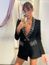 Mono Blazer Glitter Negro