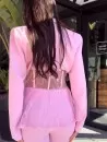 Traje Encaje Rosa