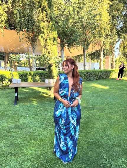 Vestido Velar estampado Azul