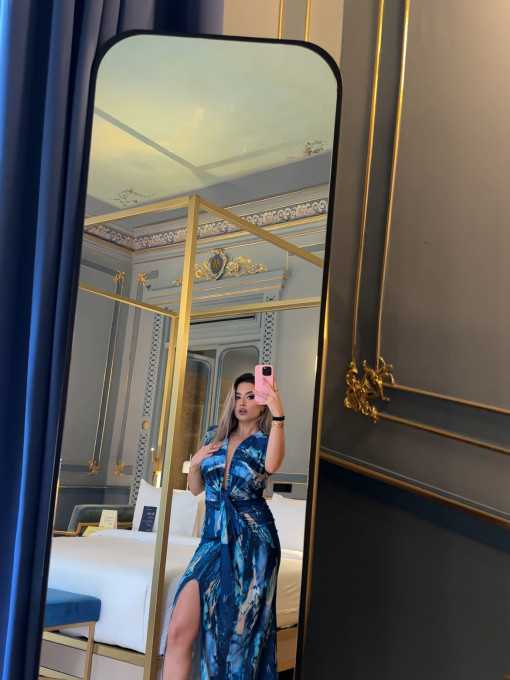 Vestido Velar estampado Azul