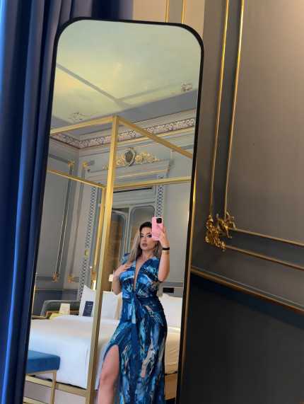 Vestido Velar estampado Azul