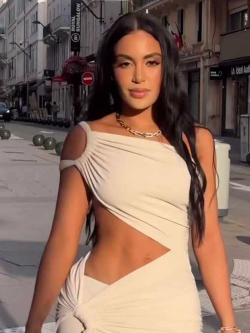 Vestido Violeta Beige...