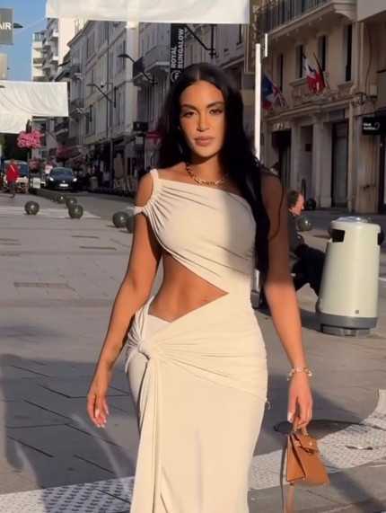 Vestido Violeta Beige