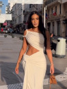 Vestido Violeta Beige