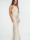 Vestido Satén Beige