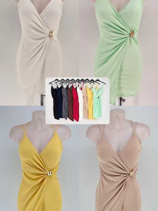 Vestido Detalle Dorado