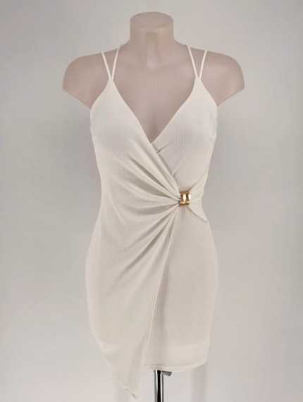 Vestido Detalle Canalé Corto