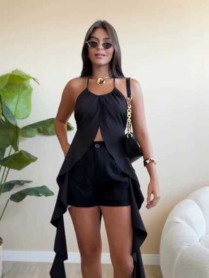 Top Caída Negro