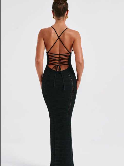 Vestido Rejilla Negro