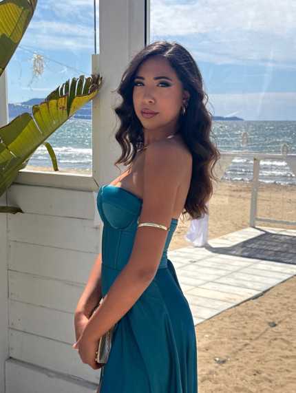 Vestido Corset Petróleo