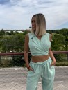 Conjunto Lino Turquesa