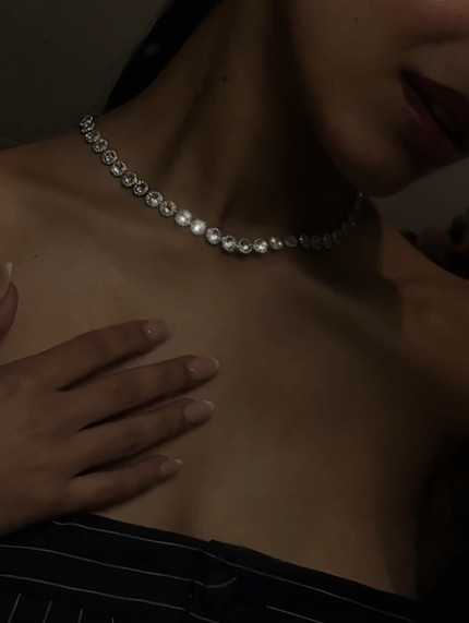 Collar Brillo Plata