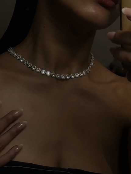 Collar Brillo Plata