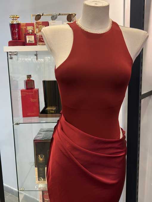 Vestido Satén Granate