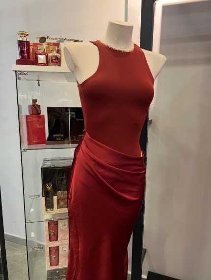 Vestido Satén Granate