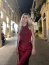 Vestido Satén Granate
