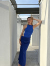 Vestido Satén Azul