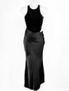Vestido Satén Negro