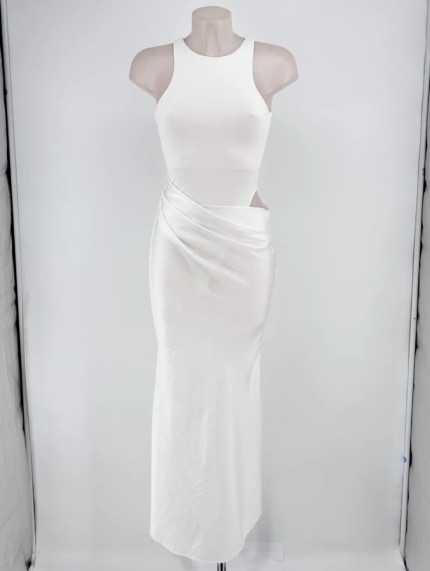 Vestido Satén Blanco
